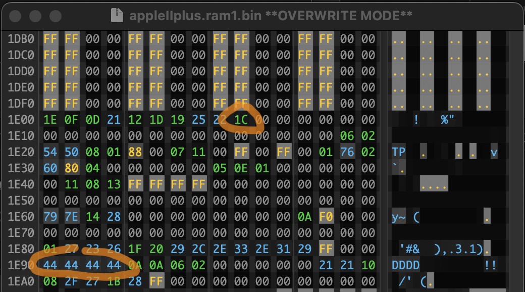 Changed character stats in the hex editor.