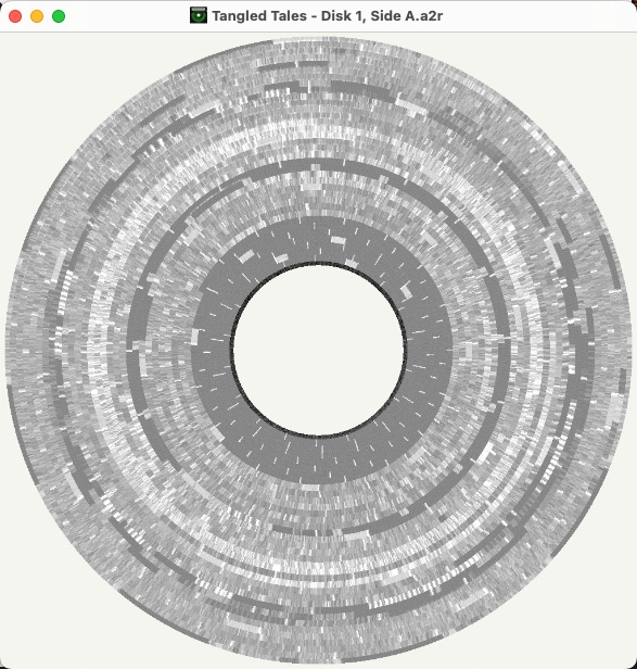 Digital floppy disk data represented as picture.